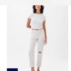 GAP Women's Straight Leg Jeans in White